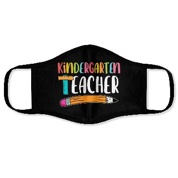 Discover Back To School Kindergarten Teacher Face Masks