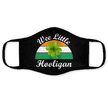 Discover Wee Little Hooligan St Patricks Day Face Masks