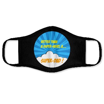 Discover Super-dad super-hero Best dad Father's day Comics Face Masks