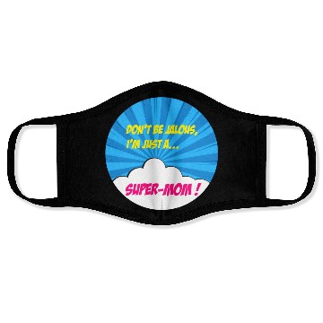 Discover Super-mom super-hero. Best mom Mother's day Comics Face Masks