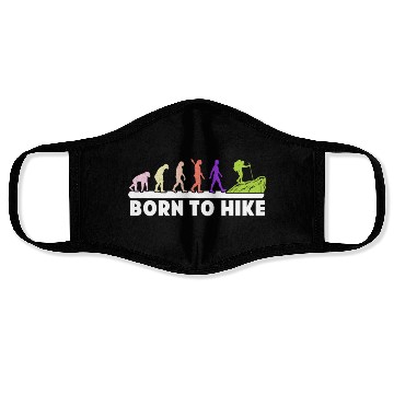 Discover Born to Hike Mountain fan Wanderlust Hikers Face Masks
