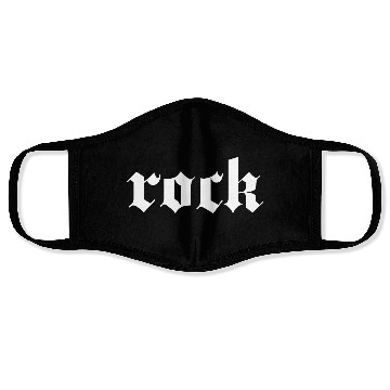 Discover rock gothic typography Face Masks