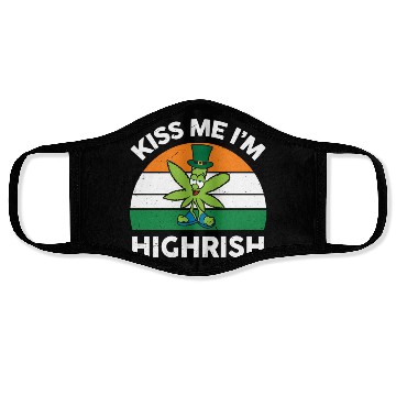 Discover St Patricks Day Kiss Me Im Highrish Marijuana Face Masks