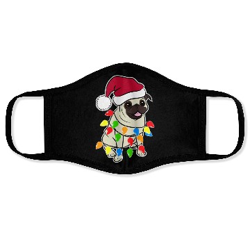 Discover Pug Santa Pug Face Masks