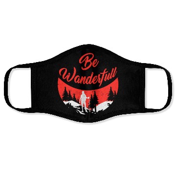 Discover Wanderlust Be Wanderfull Mountain Fan Hiking Face Masks