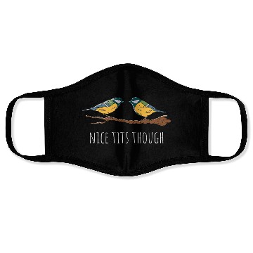 Discover Funny Tit Bird Lover Birdwatching Birding Face Masks
