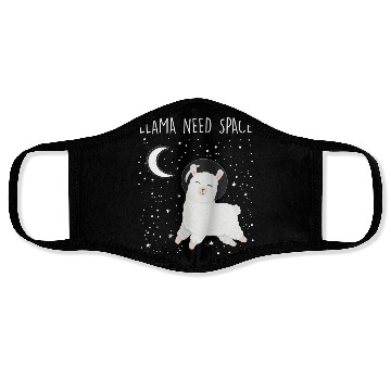 Discover Llama Need Space Funny Llama Lover Animal Joke Face Masks