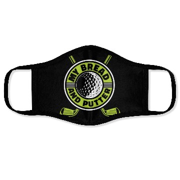 Discover My Bread And Putter Player Pro Golfer Golfing Face Masks