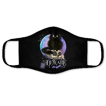 Discover Black cat Magic Witchy Tarot cards Beware potion Face Masks