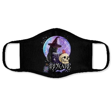Discover Magic Witch Tarot cards Beware potion witchy hat Face Masks