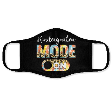 Discover Tie Dye Back To School Kindergarten Mode On Leopar Face Masks