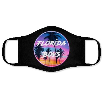 Discover Florida Boys Palm Trees Sunset Face Masks