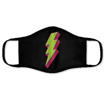 Discover Green Lightning Bolt Face Masks