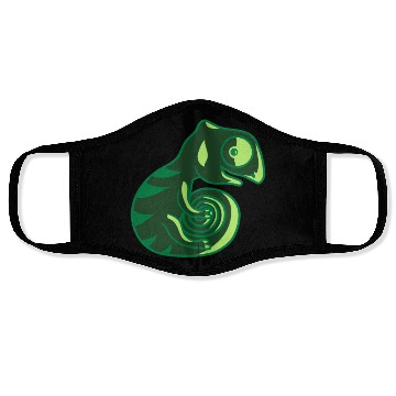 Discover chameleon lizard bunny sweet Face Masks