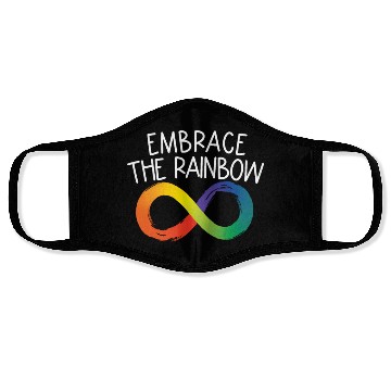Discover Embrace The Rainbow Infinity Autism Neurodiversity Face Masks