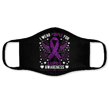 Discover I Wear Purple For Lupus Awareness Month Men Women Face Masks