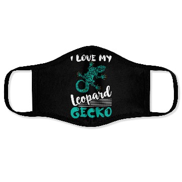 Discover I Love My Leopard Gecko Lizard Lover Reptile Face Masks