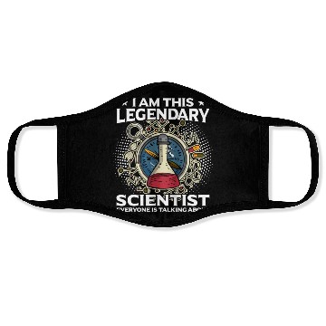 Discover Science Teacher Physics Chemistry Funny scientist Face Masks