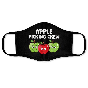 Discover Apple Farmer Apple Lover Fruit Funny Apple Picking Face Masks