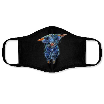 Discover Scottish Highland Cow Hairy Cow Cattle Farmer Cow Face Masks