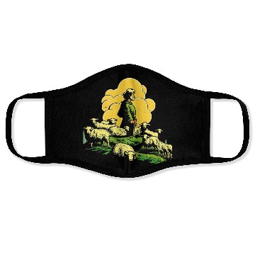 Discover Sheep Farm Farming Farmer Face Masks