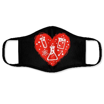 Discover Science Physics Heart Valentines Day Chemist Physi Face Masks