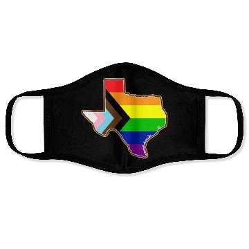Discover Pride Equality Flag Texas Rainbow Face Masks