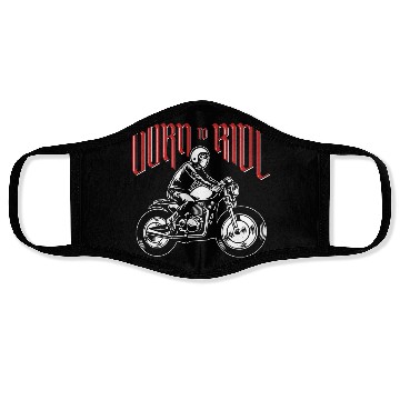 Discover Born to ride - motorcycle Face Masks