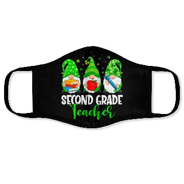 Discover Gnomes 2Nd Grade Teacher Squad St Patricks Day Sch Face Masks