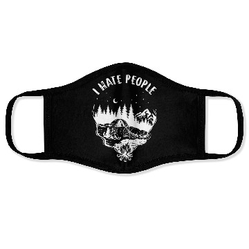 Discover I Hate People Avid Outdoorsman Camping Fanatic Face Masks