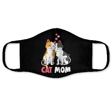 Discover Cat Mom Cat Lover Kitty Owner Face Masks