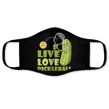 Discover Live Love Pickleball Who Loves Pickle And Ball Face Masks