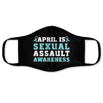 Discover April Is Sexual Assault Awareness Teal Ribbon Face Masks