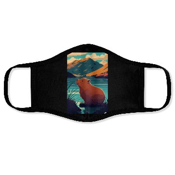 Discover Capybara Nature Capibara Face Masks
