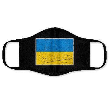 Discover Ukraine Flag With Ukrainian National Colors Face Masks