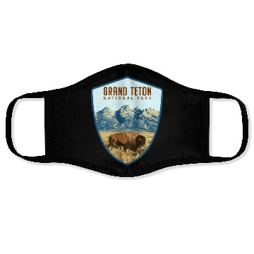 Discover Grand teton national park Face Masks