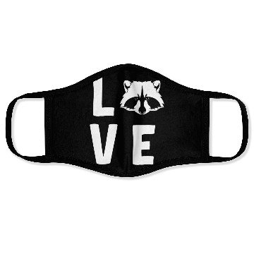 Discover Raccoon Love Face Masks
