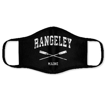 Discover Rangeley Maine Nautical Crossed Oars Face Masks