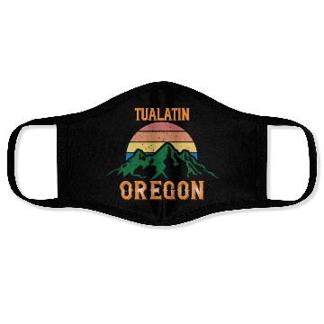 Discover Tualatin Oregon Mountain Hiking Souvenir Face Masks