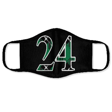 Discover 24th T Shirt24 Sports Jersey Number Green Face Masks
