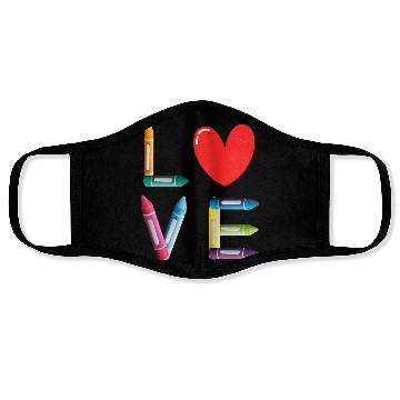 Discover Pre-K Teacher Preschool Day Love Teachers Crayon Face Masks