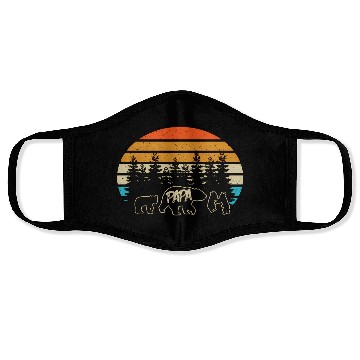 Discover Papa Bear With Three Bear Cubs Face Masks