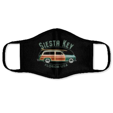 Discover Siesta Key Florida Surfing Face Masks