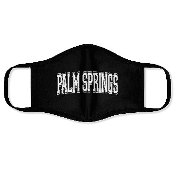 Discover Palm Springs Ca California Usa Sports Varsity Styl Face Masks
