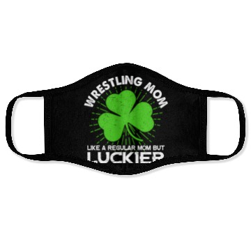 Discover Wrestling Mom St Patrick'S Day Lucky Irish Mama Face Masks