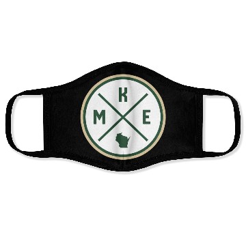 Discover Milwaukee Circle Patch Green Face Masks