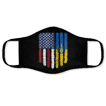 Discover Ukrainian American Flag Ukraine Usa America Roots Face Masks