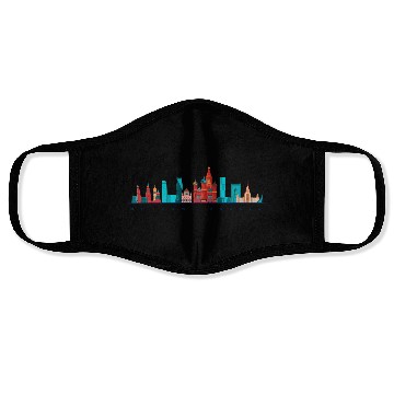 Discover Moscow Skyline Russia Red Square Russian Face Masks