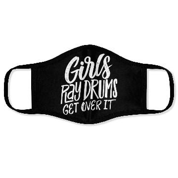 Discover Play Drums Get Over It Drummer Musician Face Masks