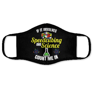 Discover Speed Cubing Science Speedcuber Speedsolving Face Masks